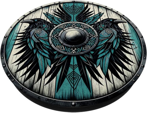 PopSockets Standard PopGrip - Odin's Ravens Shield Viking Shield Art Mythology