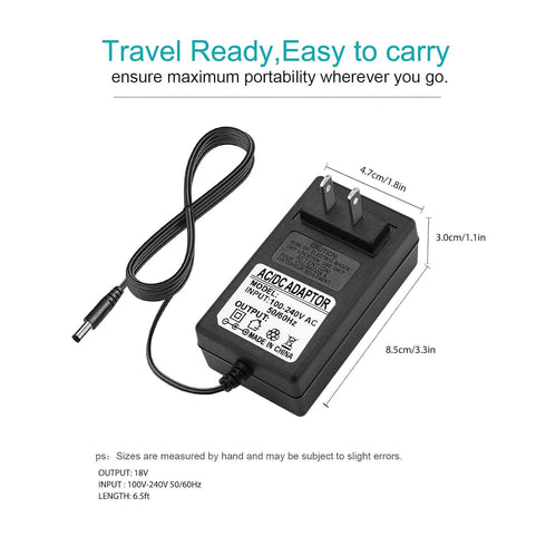 RCBCH 18V 2A 36W 3.5x1.35mm 4.0x1.7mm (6 AC Adapter Power Supply Switching Wall Mounted Power Adapter Compatible