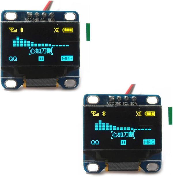 DIYmall 0.96 Inch Blue Yellow OLED Display Module I2C Serial 128x64 SSD1306 IIC