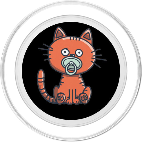Pacifier Cat Outfit Amazing Cat with Pacifier for Baby Cats Lovers PopSockets PopGrip for MagSafe