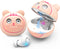Pink Wireless Earbuds for Women - Bluetooth 5.1 Earphones with Cute Pig Charging Case, 36H Playtime