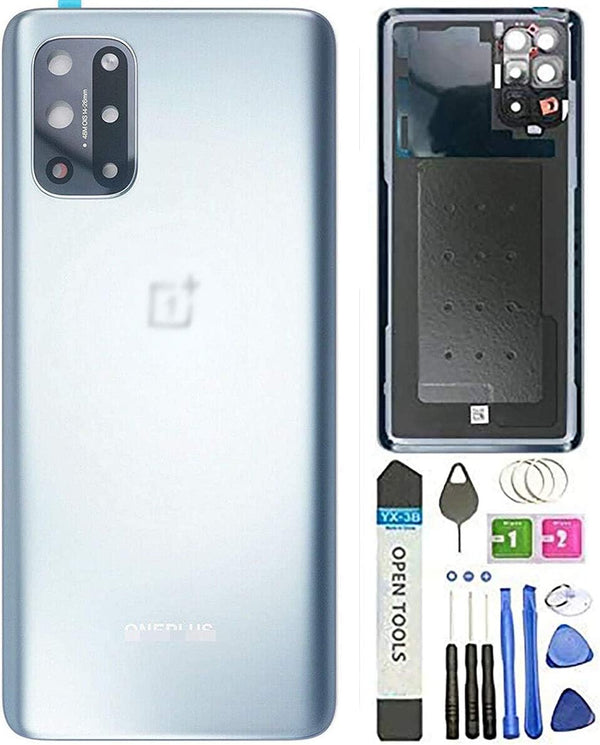 OnePlus 8T Back Cover Glass Replacement, 5G KB2000 KB2005 Camera Glass Lens Housing Assembly Parts + Eject Pin Tools