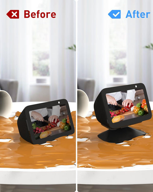 Maxonar Adjustable Stand for Echo Show 5 (3rd Gen), Tilt Swivel Stand with Anti-Slip Base, Strong Magnetic Compatible