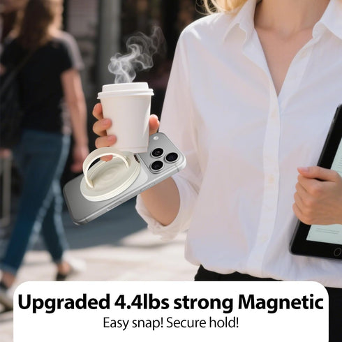 Kovesayi Upgraded Magnetic Phone Grip&Phone Stand, Liquid Silicone Soft and Portable Phone Ring, Removable Finger Loop