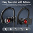 Shop Bluetooth 5.3 Waterproof Sports Earbuds, 16H Playtime, Noise Cancelling Mic, HiFi Bass for Gym & Running.