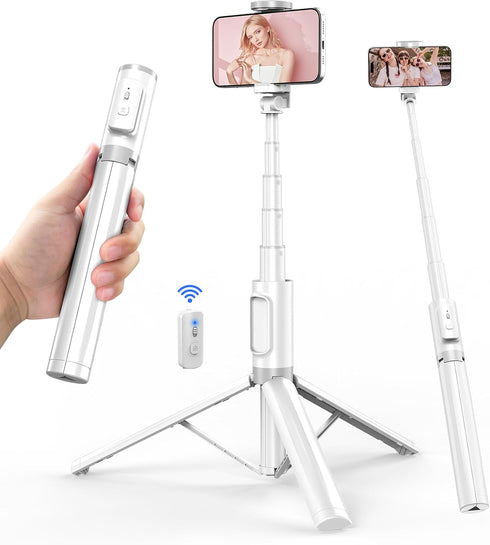ACKIMA Selfie Stick Tripod - Tripod for iPhone with Remote, Lightweight Phone Stand