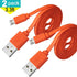 VOTY 2 Pack Micro USB Charger Flat Cable, 3.3FT Fast Charging for JBL Speaker, Logitech UE Boom, Charge Clip Flip 2-4.
