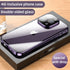 iPhone 15 Plus Lockable Magnetic Case with 360° Bumper, Safety Lock Screen & Camera Lens Protector - Light Blue.