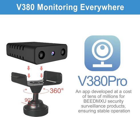 Hidden Wireless WiFi Spy Camera, 2024 Upgraded Nanny Cam Security Surveillance Camera with Night Vision