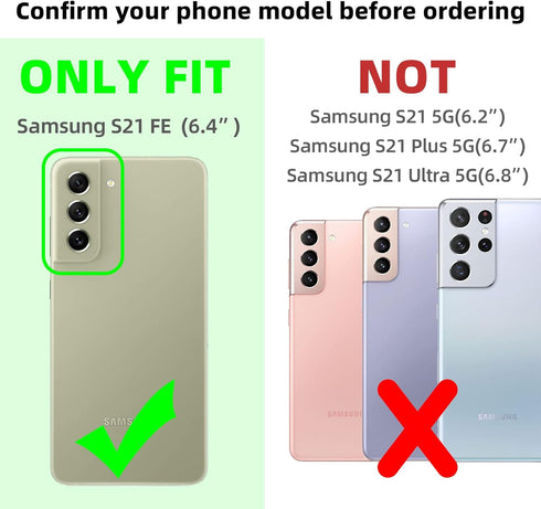 Samsung Galaxy S21 FE Case for Women, Cute Glitter Luxury TPU Silicone Slim Phone Case with Bling Diamond Ring Stand -