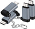 USB C to Micro USB Adapter, 4-Pack Type C Female to Micro USB Male Connector with Keychain Charge & Data Sync