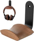 Jcurycke Headset Holder with 6cm Wide Walnut Headrest,Headphone Wall Mount Holder with Adhesive