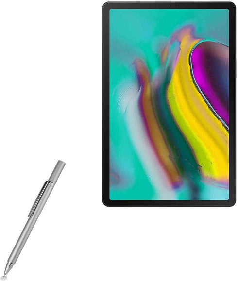 BoxWave Stylus Pen for Samsung Galaxy Tab S5e LTE - FineTouch Capacitive Stylus, Super Precise Metallic Silver Pen