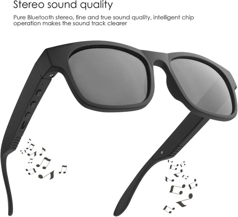 Smart Glasses Wireless Bluetooth Sunglasses with Open Ear Music & Hands-Free Calling for Men & Women