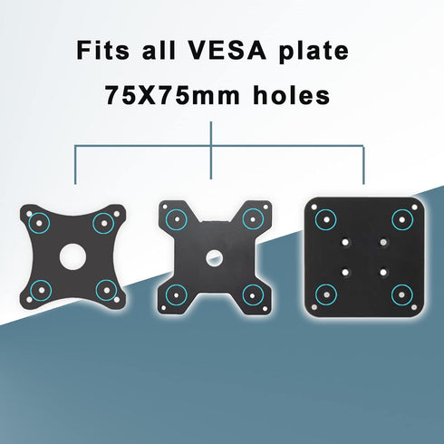 Universal Monitor VESA Mount Adapter for Non-VESA 13-27 inch Monitors Tablets iPad Bracket Kit