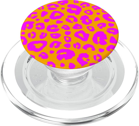 PopSockets PopGrip for MagSafe - Cheetah Leopard Pattern Pink Orange