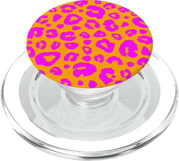 PopSockets PopGrip for MagSafe - Cheetah Leopard Pattern Pink Orange