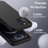 JETech Silicone Case for iPhone 12 Pro Max, Silky-Soft Touch Full-Body Protective Phone Case, Shockproof Cover (Black)