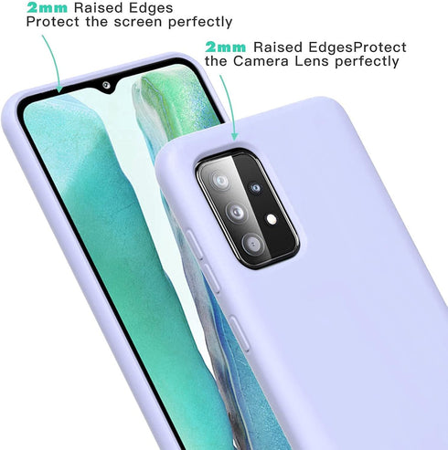 Galaxy A52 5G&4G Case, Liquid Silicone with Microfiber Lining, Shockproof Design Soft Gel Rubber Phone Case Cover -