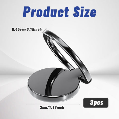 Josojoou 3PCS 360 Cell Phone Ring Holder, Rotating Finger Holder for Back of Phone, Self-Adhesive Cellphone Ring Grip