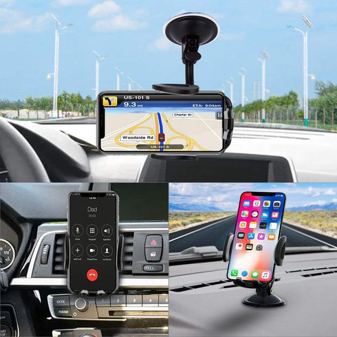 Vansky 3-in-1 17 16 15 14 13 S24 S23 Car Phone Holder Mount, Universal Cell Phone Holder Car Air Vent Holder Dashboard