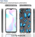 Xiaomi Redmi 9A M2006C3LG/9i M2006C3LII Case with Floral TPU & Tempered Glass Screen Protector - Slim Protective Armor.