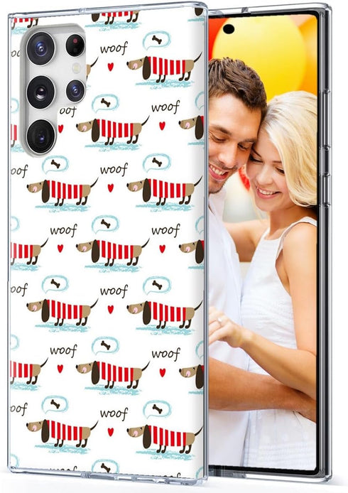 ARTIOSIT Thin Slim Soft TPU Clear Case for Galaxy S22 Ultra, Cute Cartoon Animal Design
