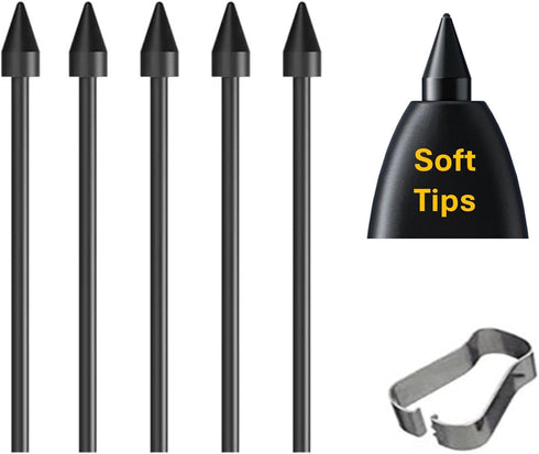 ?5 Pack Soft Tips? OEM S22 Ultra Pen Tips, Nibs Replacement for Samsung Galaxy Tab S6 Lite, S7/S7FE, S8/S8+, S9/S9 FE
