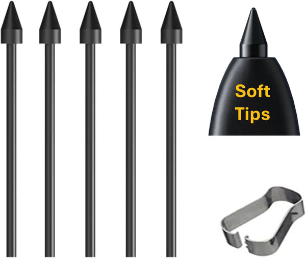 ?5 Pack Soft Tips? OEM S22 Ultra Pen Tips, Nibs Replacement for Samsung Galaxy Tab S6 Lite, S7/S7FE, S8/S8+, S9/S9 FE