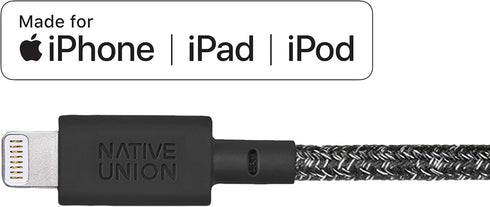 Native Union Night Cable - 10ft Lightning to USB-A Charging Cable, MFi Certified, Compatible with iPhone 14, 13 (Cosmos)