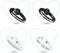 HJZHII 4PCS Transparent Phone Ring Holder, Adjustable Diamond Setting Phone Case Ring Holder
