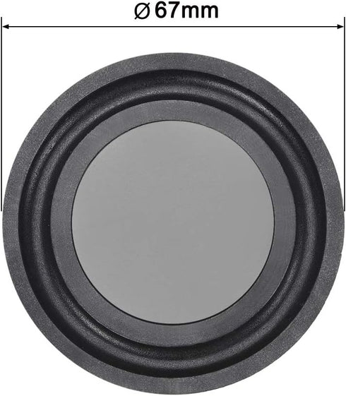 uxcell 4Pcs 2.5" 67mm Bass Speaker Passive Radiator Rubber Vibration Plate for Subwoofer Repair