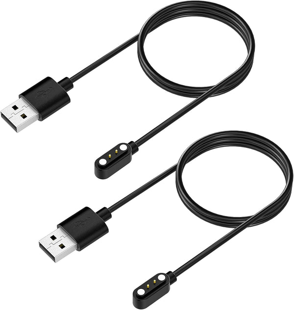 TiMOVO Smart Watch Charger, Magnetic USB Charging Cable for YAMAY VeryFitPro SW021, SW01, Willful SW023, SW025, Black