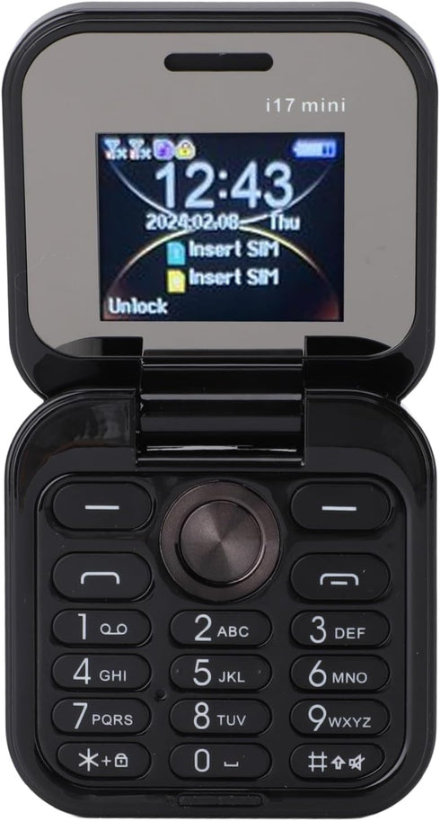 Brrnoo Flip Small Cell Phone Dual Nano SIM Media Player HD Rear