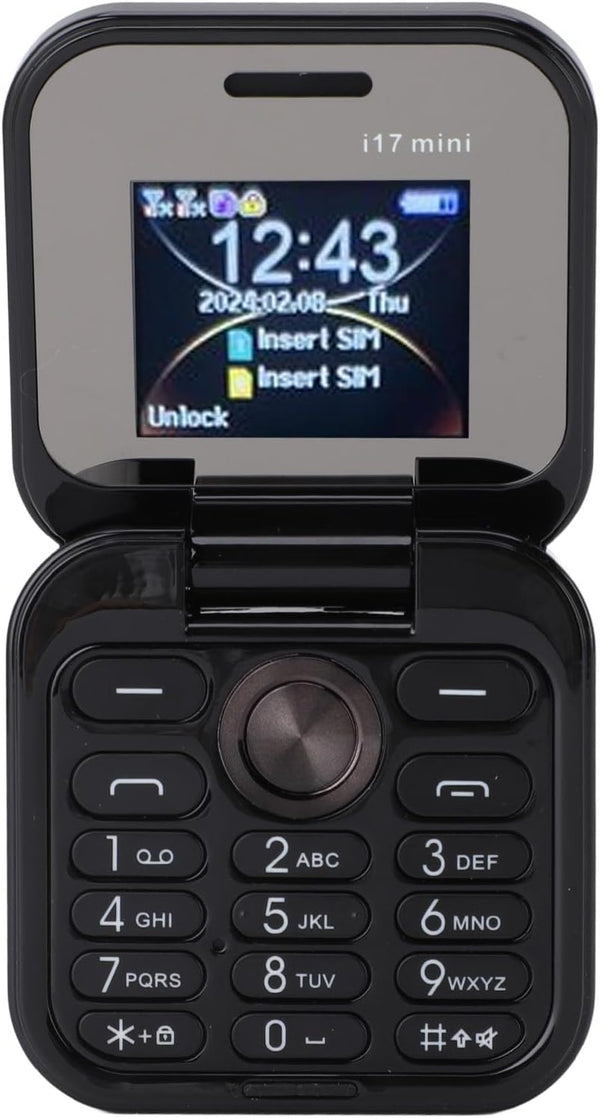 Brrnoo Flip Small Cell Phone Dual Nano SIM Media Player HD Rear
