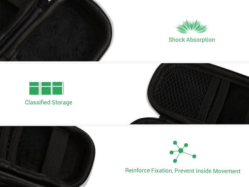 AGPTEK MP3 3D Carrying Case, EVA Zipper Carrying Hard Case Cover for Digital Voice Recorders, Players, Storage Holder