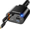 ?Upgraded? SUPERONE 4 in 1 Retractable Car Charger, Fast Car Phone Charger with 2.6ft Cord, USB C and Apple Adapter,