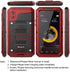 Beasyjoy Heavy Duty Aluminum Case for iPhone X iPhone 10, Waterproof with Screen Protector, Shockproof, Red