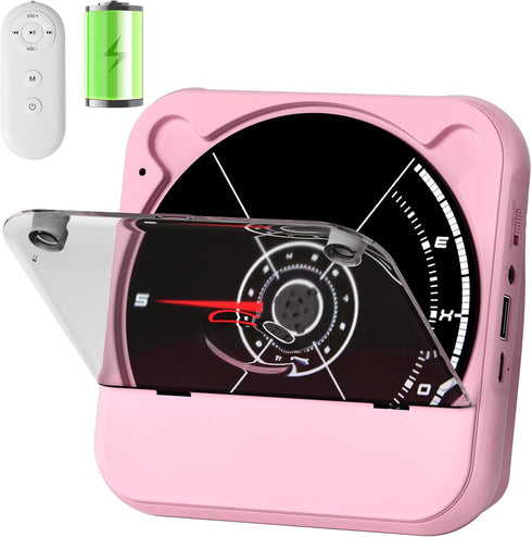 ENVYCLOUD Portable CD Player with Bluetooth, Rechargeable Wireless Mini Desktop for Home with