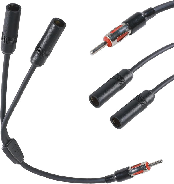 SCUARI Car Antenna Adapter,Antenna Adapter for Car Stereo,Car Accessories 1 Male to 2