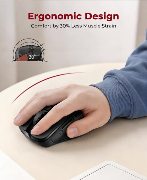 Redragon BT5.0/3.0 2.4G, 6 5 4000DPI 18 Wireless Mouse & Buttons, Level Bluetooth Mouse, Months Battery, Portable