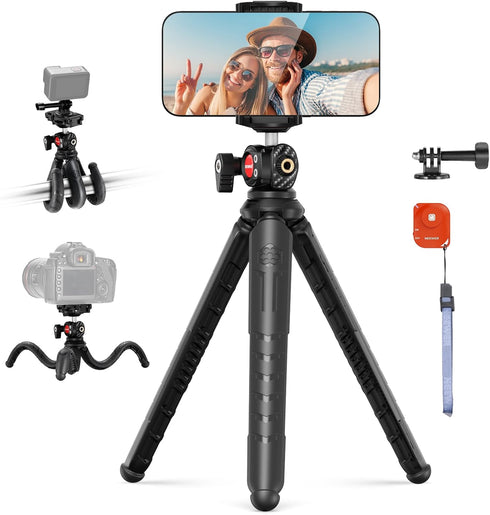 NEEWER Tripod for iPhone with Remote, Mini Flexible Phone Tripod Stand, Vlog Selfie Stick, TP35