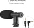 Namolit 3.5mm Portable Stereo Microphone Video Recording Mic TRS Plug Built-in Rechargeable Battery for DSLR Cameras