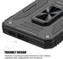 for Samsung Galaxy S23 FE Case, Shockproof Phone Case & Sliding Camera Cover & Ring Holder Kickstand with Screen