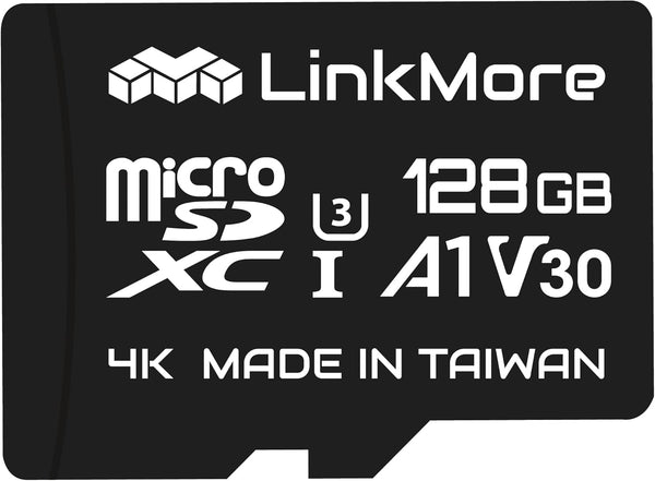 LinkMore 128GB Micro SDXC Card, XV13 Agon Lite, A1, UHS-I, U3, V30, Class