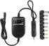 Universal 80W DC Car Charger, 15-24V Power Supply Adapter Set for Laptop Notebook