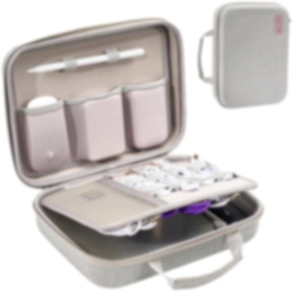ProCase Hard Travel Electronic Organizer Case for MacBook, Chargers, Cables, Power Bank, Accessories Bag - XL, Grey