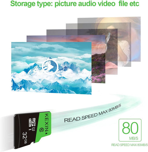 KEXIN 32GB Micro SD Card 10 Pack, Class 10 Ultra Micro SDHC UHS-I Bulk Memory Card, 32 GB
