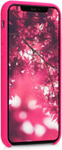 kwmobile Case Compatible with Apple iPhone Xs, TPU Silicone Phone Cover with Soft Finish, Neon Pink