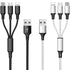 3 in 1 Fast Charger Cable 3A, Multi USB Connector for Phone 12, 11 Pro, Samsung Galaxy, 4FT/2Pack (Charging Only)